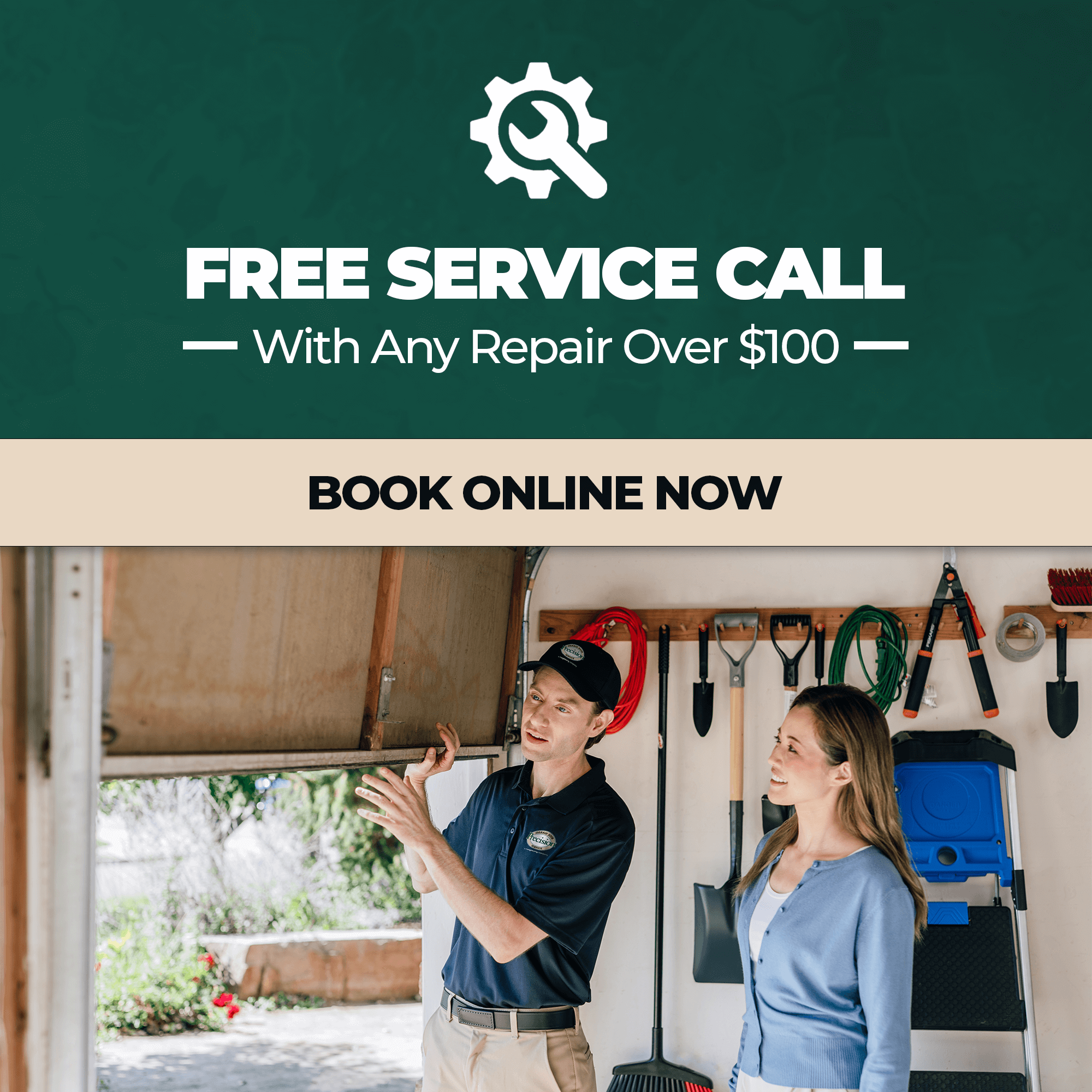 Free Service Call with Any Repair Over $100, Book Now